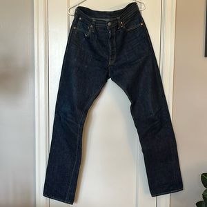 Sugar Cane Size 33/32 14.25 oz Slim Tapered Selvedge Denim Indigo - SC42021